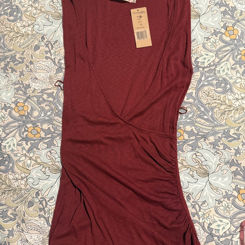 Michael Stars Women's Burgundy Wrap-Style Top